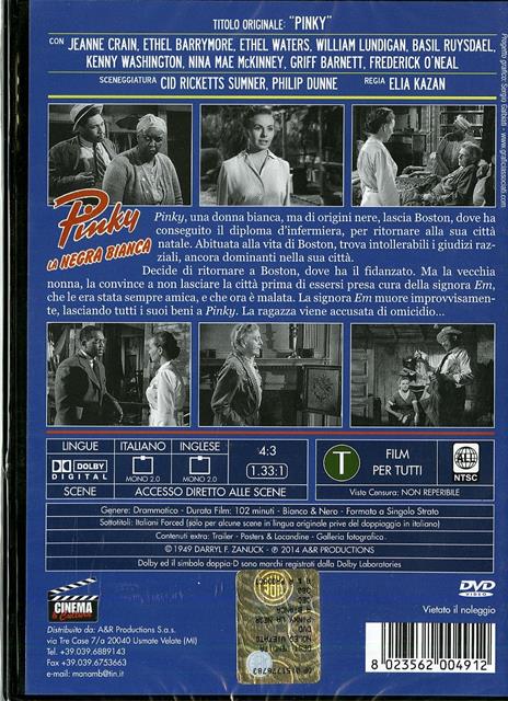 Pinky, la negra bianca di Elia Kazan - DVD - 2