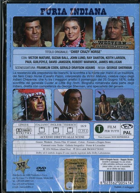 Furia indiana di George Sherman - DVD - 2
