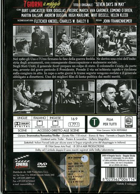 7 giorni a maggio di John Frankenheimer - DVD - 2
