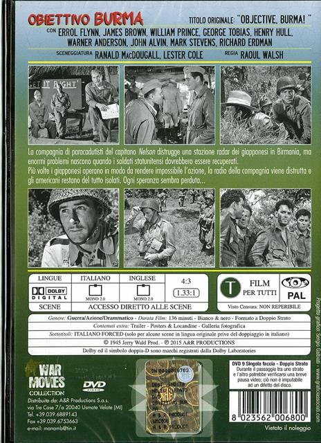 Obiettivo Burma di Raoul Walsh - DVD - 2