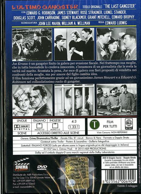 L' ultimo gangster di Edward Ludwig - DVD - 2