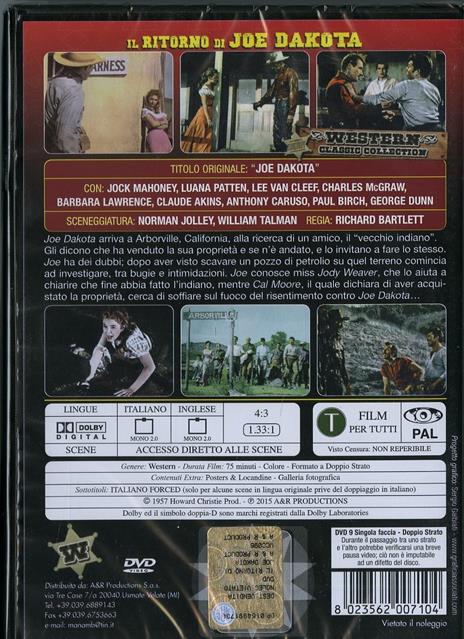 Il ritorno di Joe Dakota di Richard Bartlett - DVD - 2