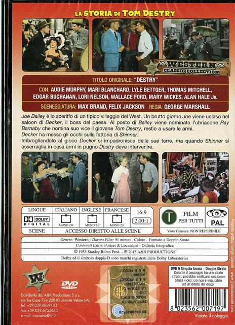 La storia di Tom Destry di George Marshall - DVD - 2