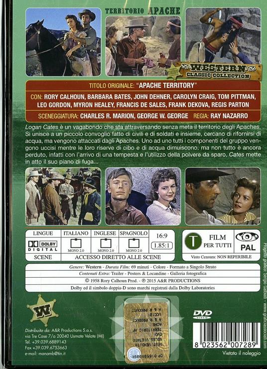 Territorio Apache di Ray Nazarro - DVD - 2