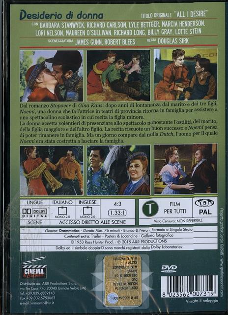 Desiderio di donna di Douglas Sirk - DVD - 2