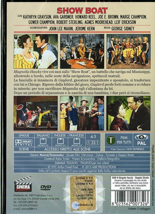 Show Boat di George Sidney - DVD - 2