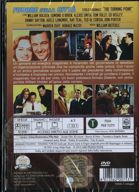Furore sulla città di William Dieterle - DVD - 2