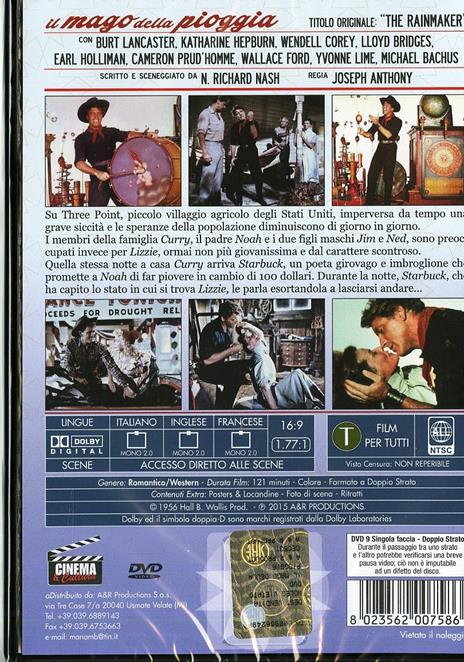 Il mago della pioggia di Joseph Anthony - DVD - 2