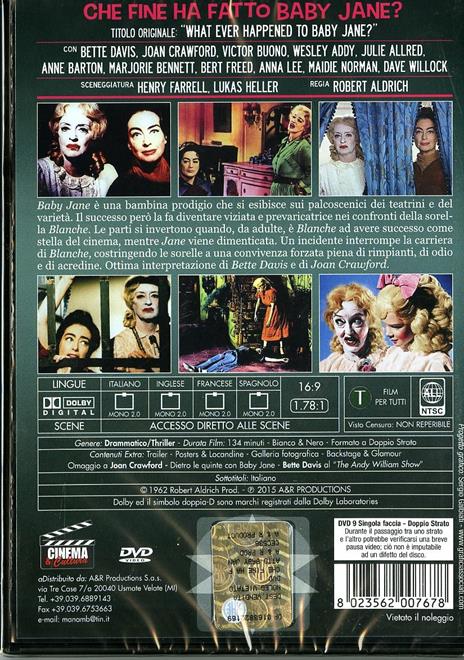 Che fine ha fatto Baby Jane? di Robert Aldrich - DVD - 2