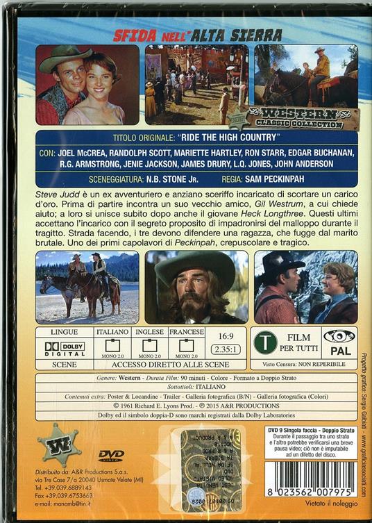 Sfida nell'Alta Sierra di Sam Peckinpah - DVD - 2