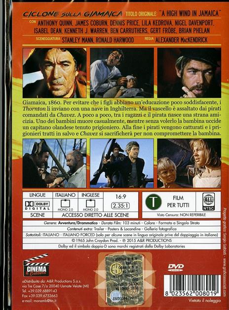 Ciclone sulla Giamaica di Alexander MacKendrick - DVD - 2