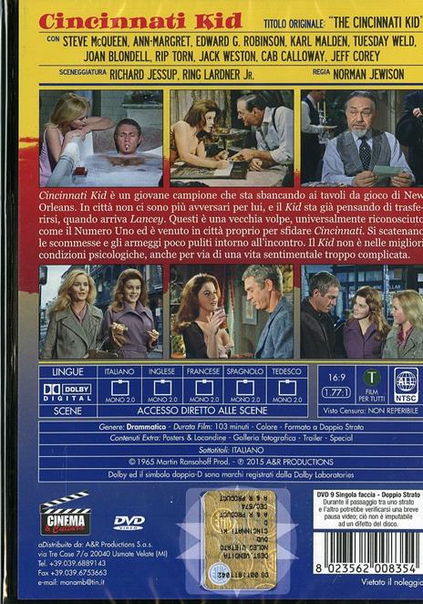 Cincinnati Kid di Norman Jewison - DVD - 2