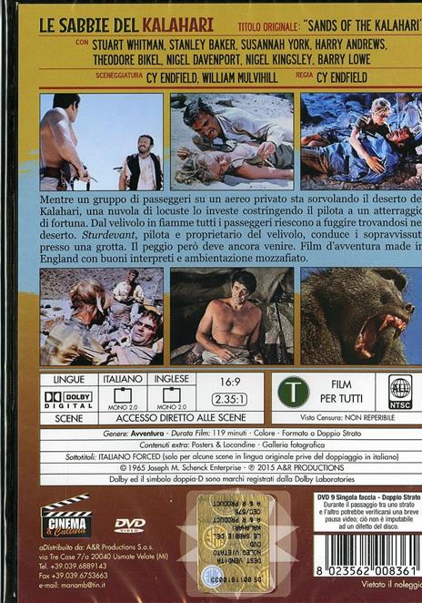 Le sabbie del Kalahari di Cy Baker Endfield - DVD - 2