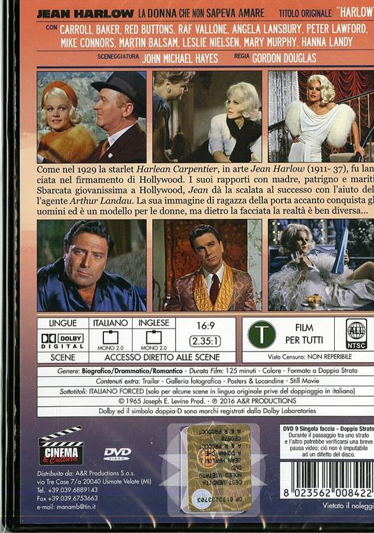 Jean Harlow: la donna che non sapeva amare di Gordon Douglas - DVD - 2