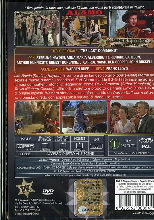 Alamo di Frank William G. Lloyd - DVD - 2