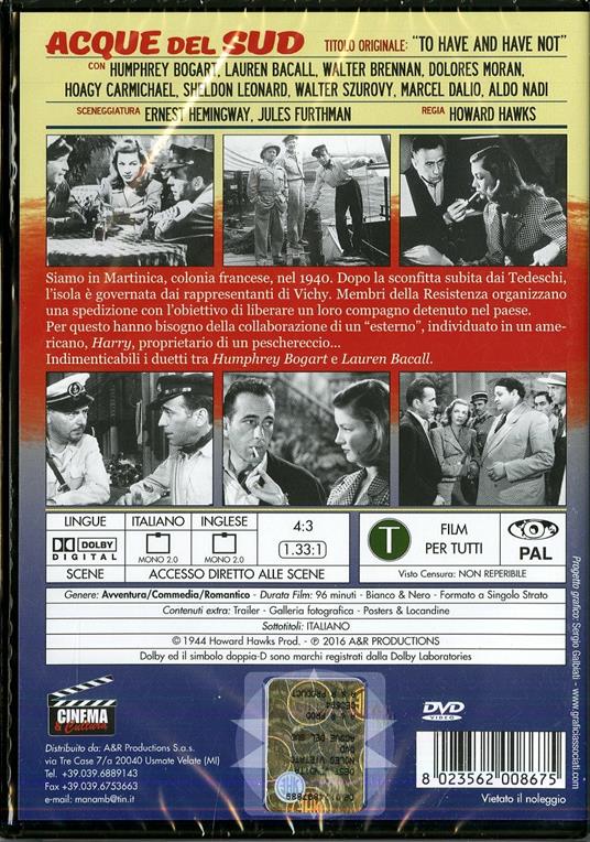 Acque del Sud di Howard Hawks - DVD - 2