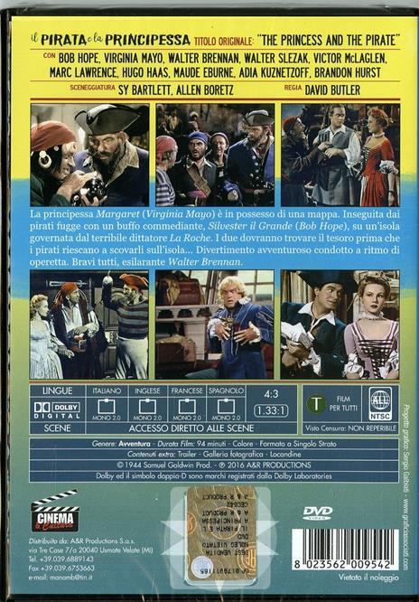 Il pirata e la principessa di David Butler - DVD - 2