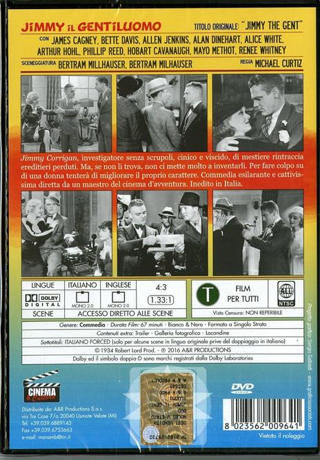 Jimmy il gentiluomo di Michael Curtiz - DVD - 2