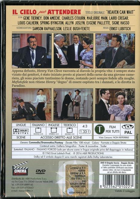 Il cielo può attendere di Ernst Lubitsch - DVD - 2