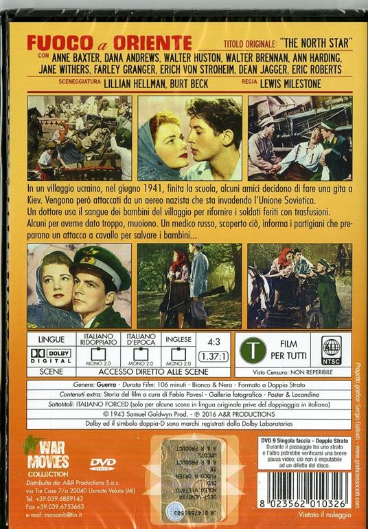 Fuoco a Oriente<span>.</span> Rimasterizzato in alta definizione di Lewis Milestone - DVD - 2