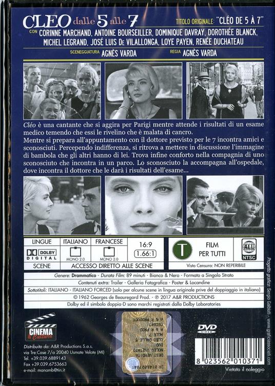 Cleo dalle 5 alle 7 di Agnes Varda - DVD - 2