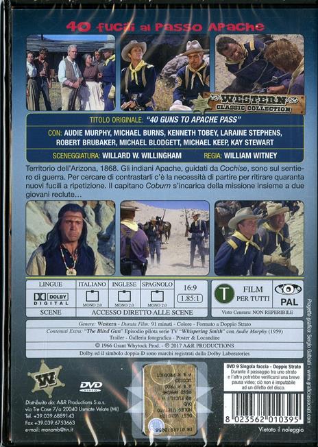 Quaranta fucili al passo apache (DVD) di William Witney - DVD - 2