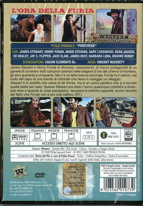 L' ora della furia (DVD) di Vincent McEveety - DVD - 2