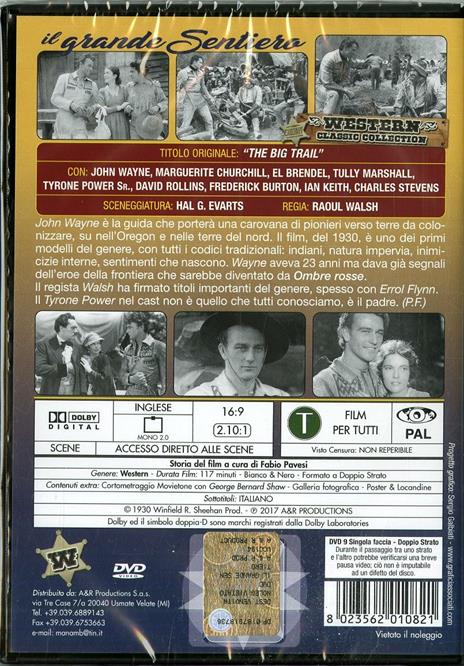 Il grande sentiero (DVD) di Raoul Walsh - DVD - 2