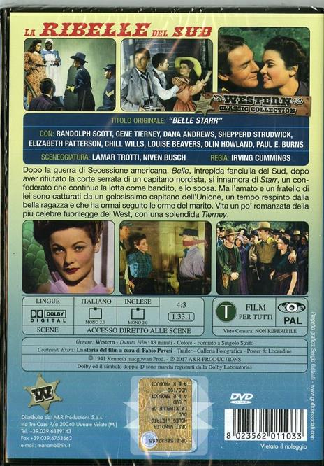La ribelle del Sud (DVD) di Irving Cummings - DVD - 2