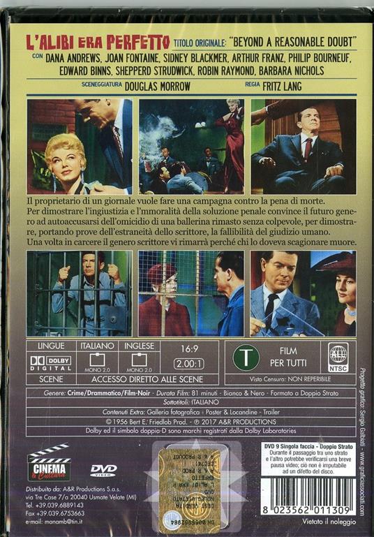 L' alibi era perfetto (DVD) di Fritz Lang - DVD - 2