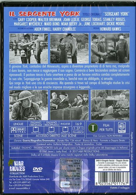 Il sergente York (DVD) di Howard Hawks - DVD - 2