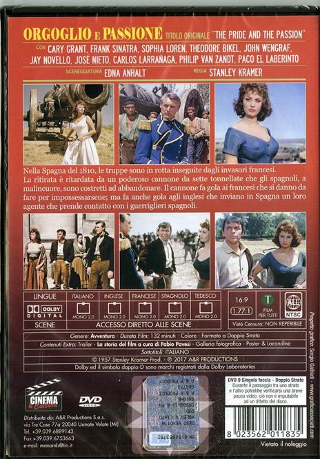 Orgoglio e passione (DVD) di Stanley Kramer - DVD - 2
