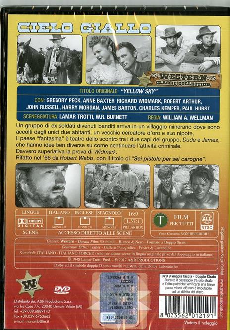 Cielo giallo (DVD) di William A. Wellman - DVD - 2