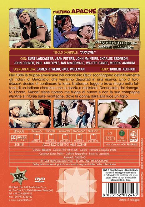L' ultimo apache (DVD) di Robert Aldrich - DVD - 2