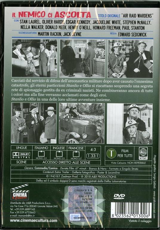 Il nemico ci ascolta (DVD) di Edward Sedgwick - DVD - 2