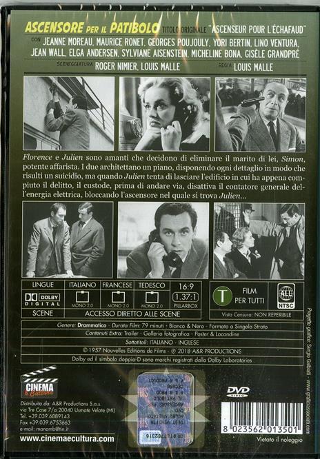 Ascensore per il patibolo di Louis Malle - DVD - 2