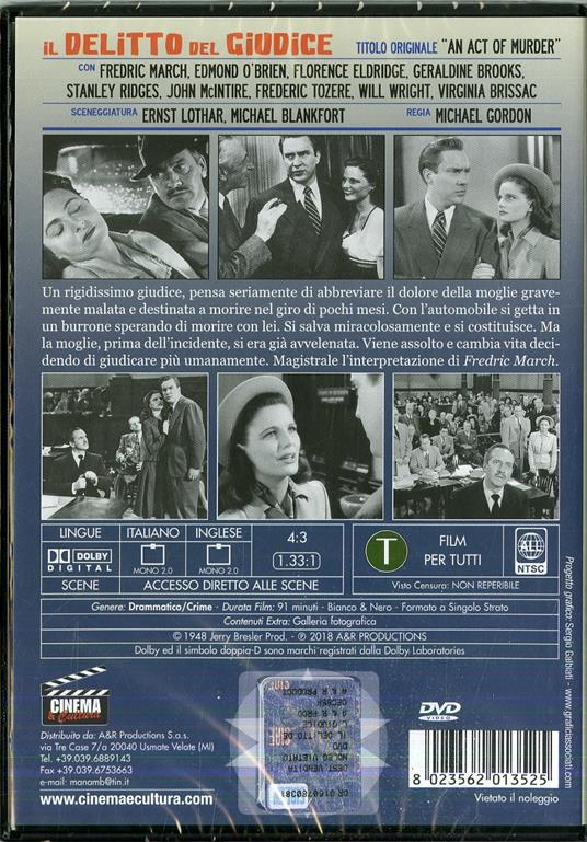 Il delitto del giudice di Michael Anderson - DVD - 2