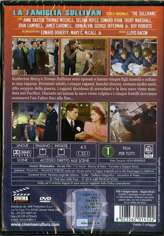 La famiglia Sullivan (DVD) di Lloyd Bacon - DVD - 2