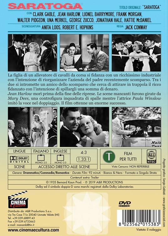 Saratoga (DVD) di Jack Conway - DVD - 2