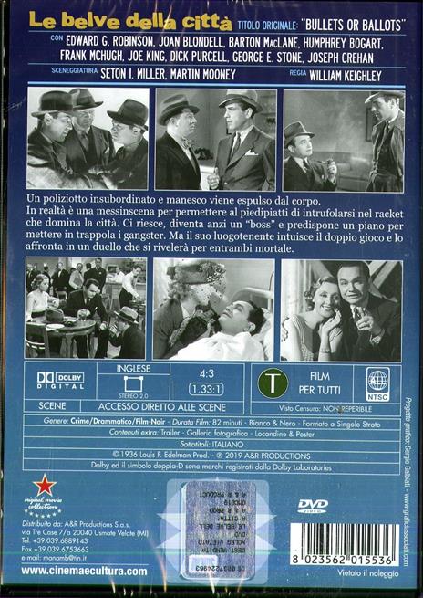 Le belve della città. In lingua originale sottotitolato in italiano (DVD) di William Keighley - DVD - 2