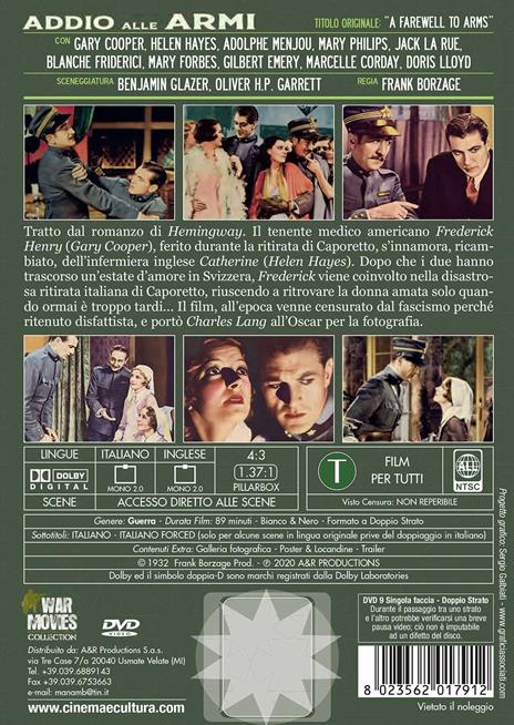 Addio alle armi (DVD) di Frank Borzage - DVD - 2