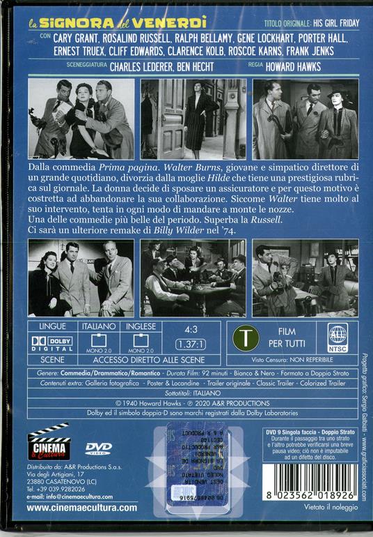 La signora del venerdì (DVD) di Howard Hawks - DVD - 2