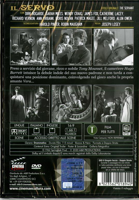 Il servo (DVD) di Joseph Losey - DVD - 2