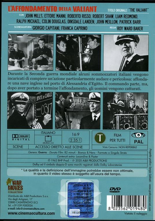 L' affondamento della Valiant (DVD) di Roy Ward Baker - DVD - 2