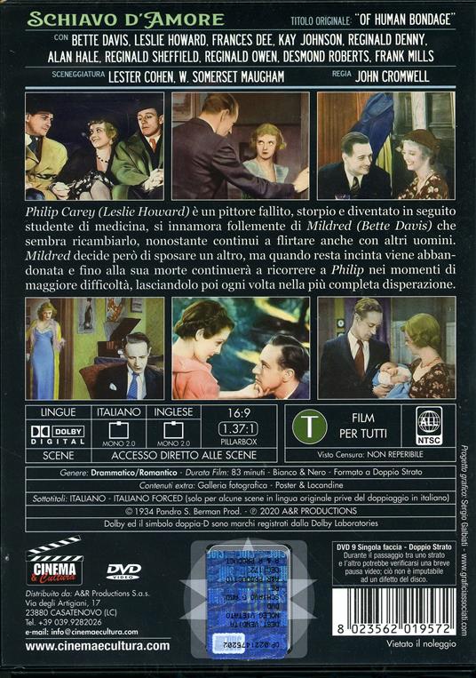 Schiavo d'amore (DVD) di John Cromwell - DVD - 2