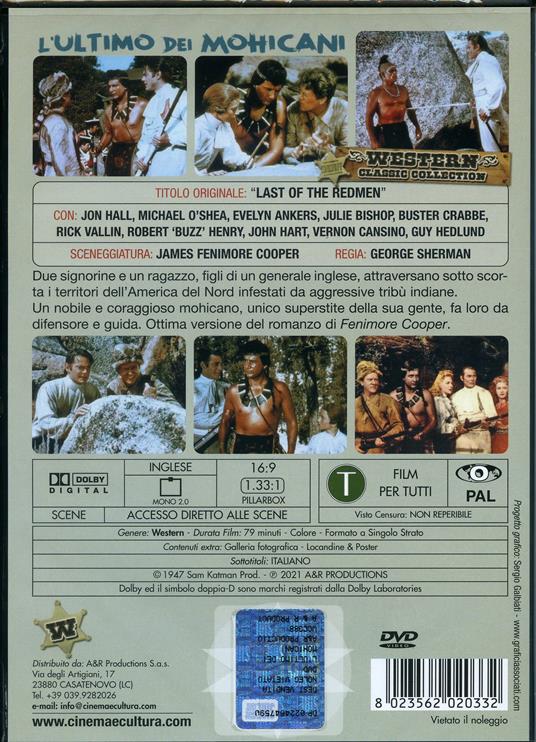 L' ultimo dei Mohicani (DVD) di George Sherman - DVD - 2