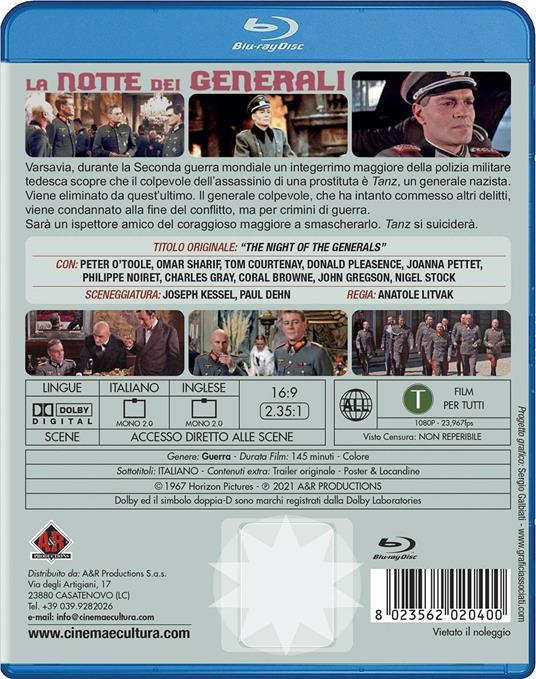 La notte dei generali (Blu-ray) di Anatole Litvak - Blu-ray - 2