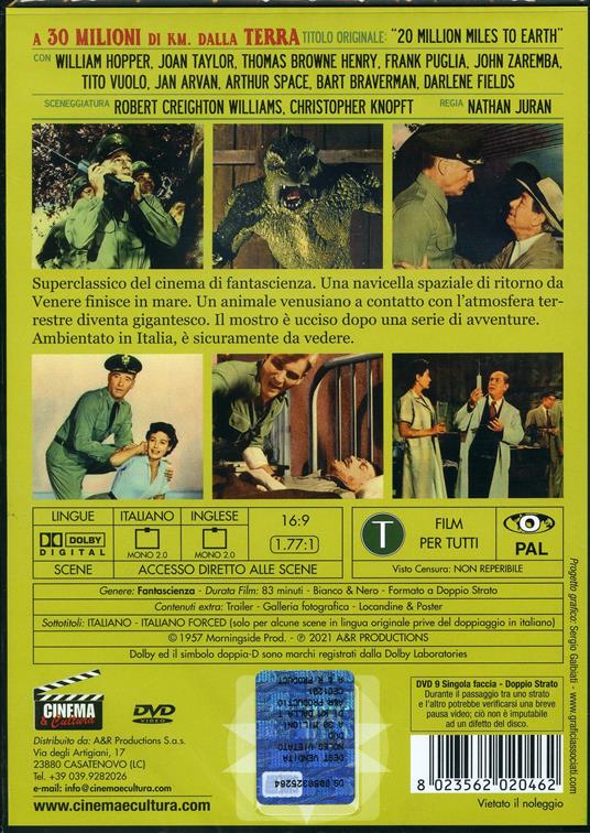 A 30 milioni di Km dalla Terra (DVD) di Nathan Juran - DVD - 2