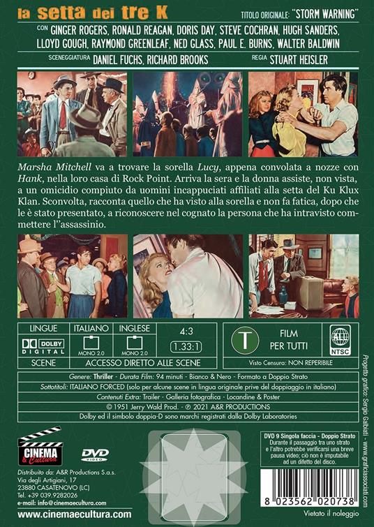 La setta dei 3 K (DVD) di Stuart Heisler - DVD - 2