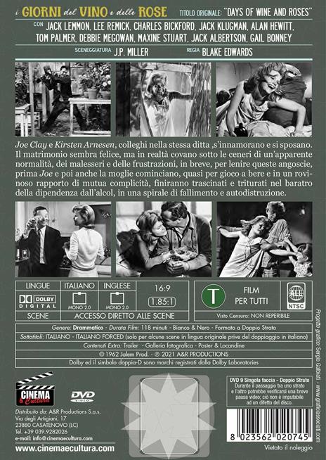 I giorni del vino e delle rose (DVD) di Blake Edwards - DVD - 2